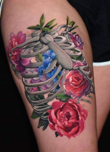 Tattoos - Floral Ribcage - 136213